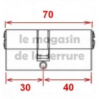 30X40 T60 Cylindre sureté TESA nickelé