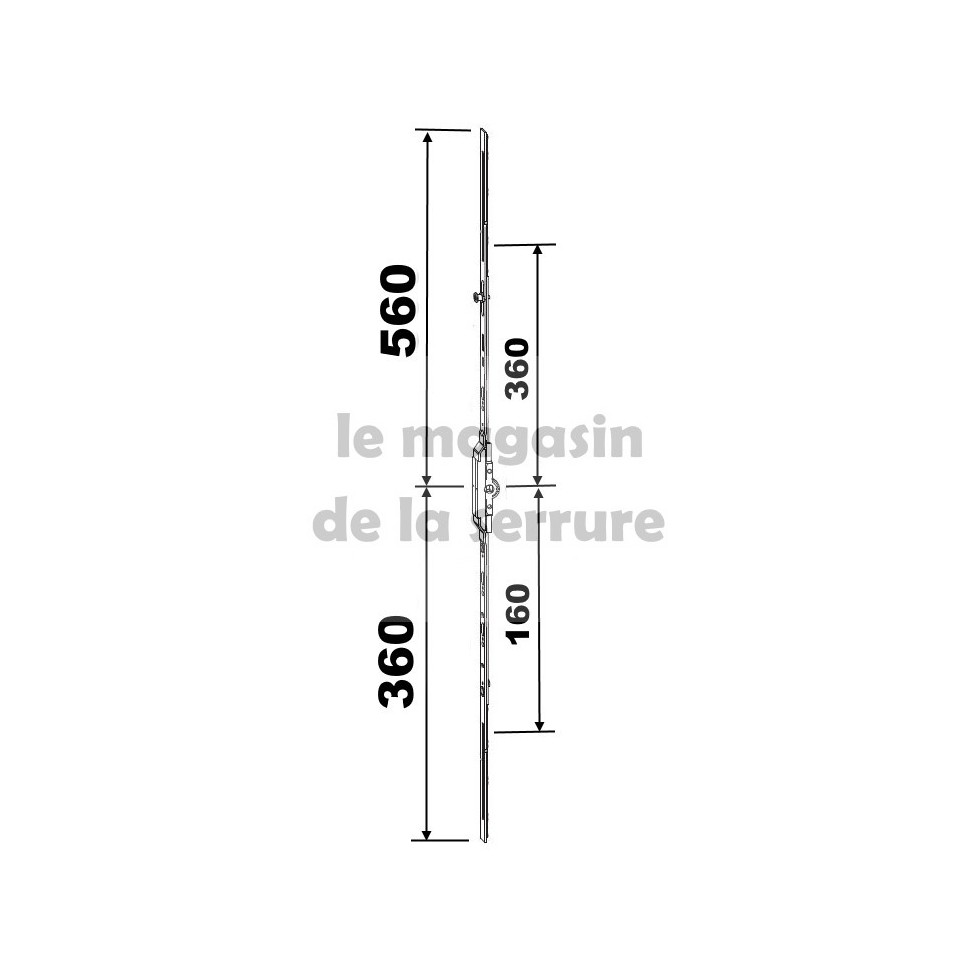 KIT axe 7 36/56 remplacement 23/7 360x560 suivant dimensions ci dessous